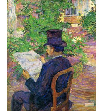 Desire Dehau Reading A Newspaper In The Garden
