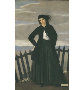 Dorelia Standing Before a Fence