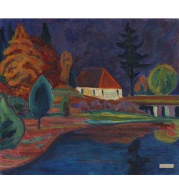Landscape With House In Oberau 1908