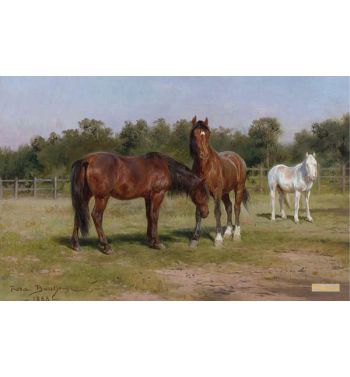 Three Horses In A Landscape