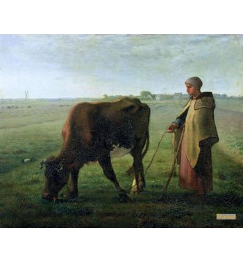 Woman Grazing Her Cow 1858