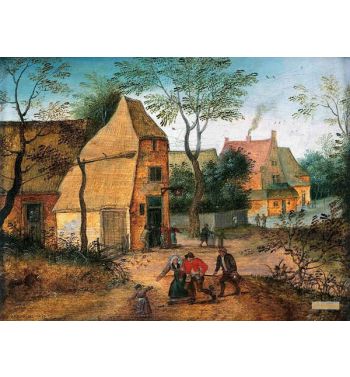 Drunkard Being Taken Home From The Tavern By His Wife