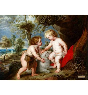 Christ And John The Baptist As Children