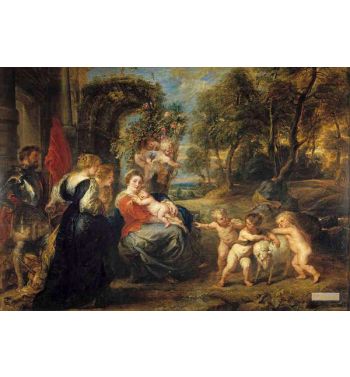 Rest On The Flight Into Egypt With Saints