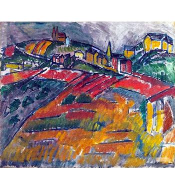 Landscape With Red And Yellow