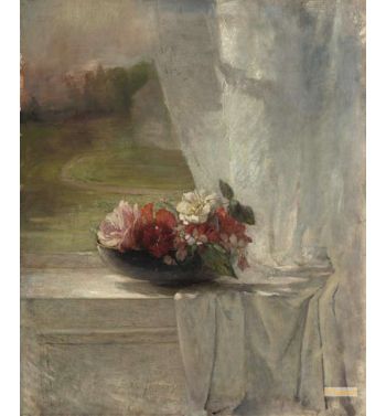 Flowers On A Window Ledge c1861