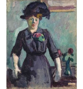 Young Woman In The Big Hat, 1900