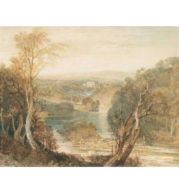 The River Wharfe With A Distant View Of Barden Tower