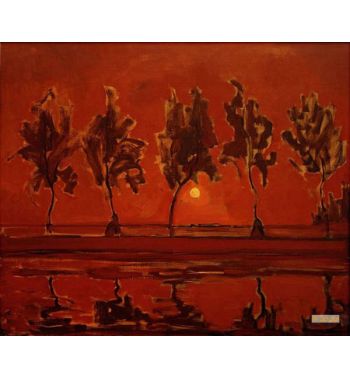 Trees On The Gein Moonrise