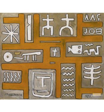 Ocher Construction Structure With Blank Signs