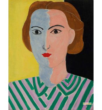 Portrait With Pink And Blue Face