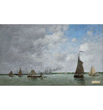 Anvers Bateaux Sur L'Escaut