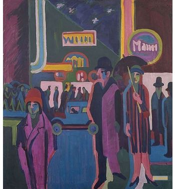 Street Scene At Night 1925