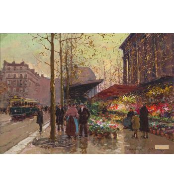 Flower Market At The Madeleine Church