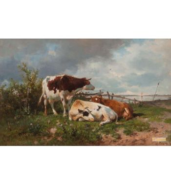Three Cows In A Meadow