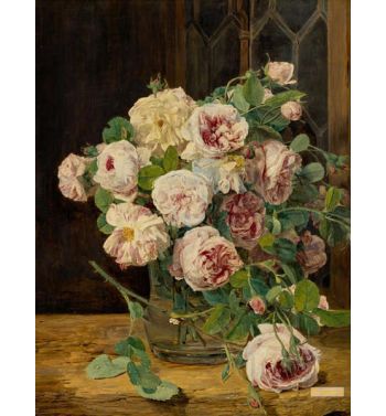 Bouquet Of Roses At The Window