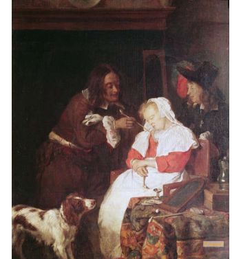 Two Men With A Sleeping Woman C1655 60