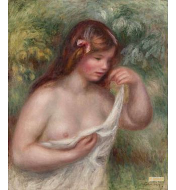 Young Woman Arranging Her Shirt