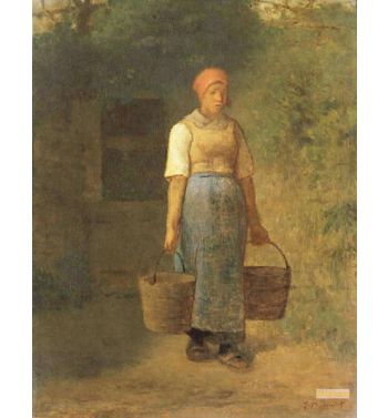 Girl Carrying Water c1855 60