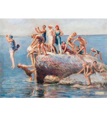 Bathing At Wickford Rhode Island