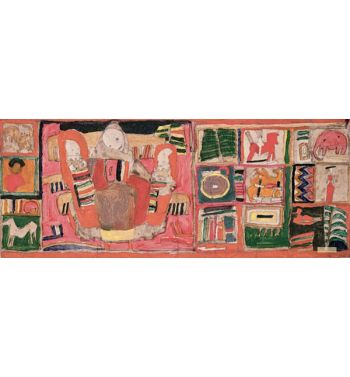 Sketch For A Purse Depicting A Mother With Two Children, c191