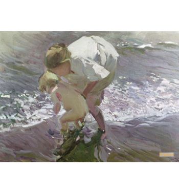 Bathing On The Beach 1908