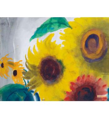 Yellow And Red Sunflowers