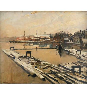Tronchi Galleggianti Nella Neve Vicino Zandhoek, 1903