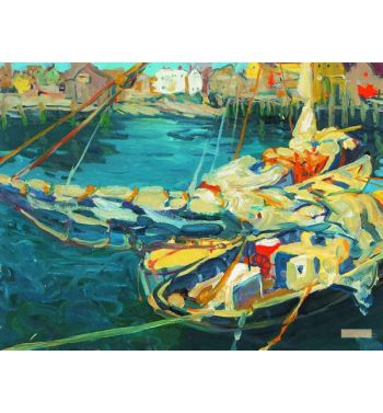 Boats in Gloucester Harbor
