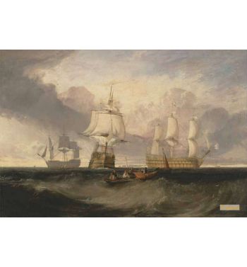The Victory Returning From Trafalgar In Three Positions