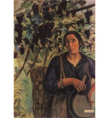 Italian Peasant Woman In A Vineyard 1936