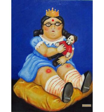Little Hindu And Her Toy