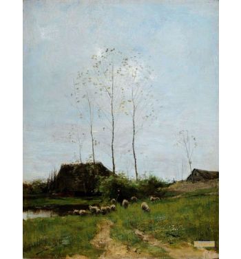 Landscape With Shepherd And Sheep