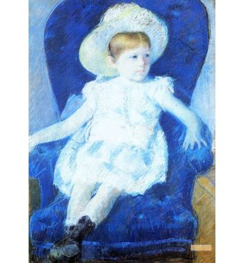 Elsie In A Blue Chair