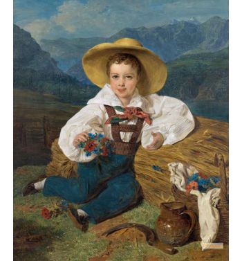 Count Demetrius Apraxin As A Child In Front Of A Mountain Land