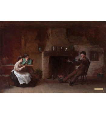 Winding Yarn Interior Of A Nantucket Kitchen 1872