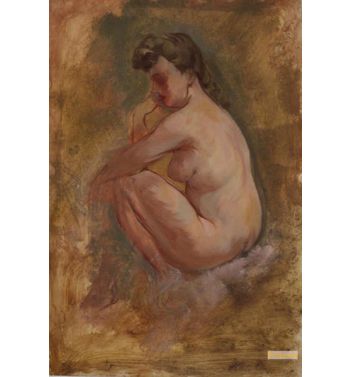 Female Nude, Thoughtful Sitting, 1939