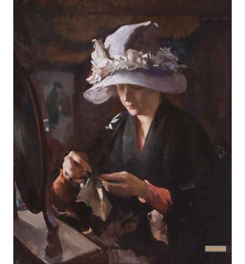 Woman Mending