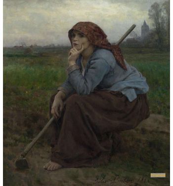 Young Peasant Girl With A Hoe