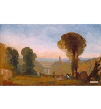Italian Landscape With Bridge And Tower
