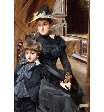Mrs Weguelin With Son