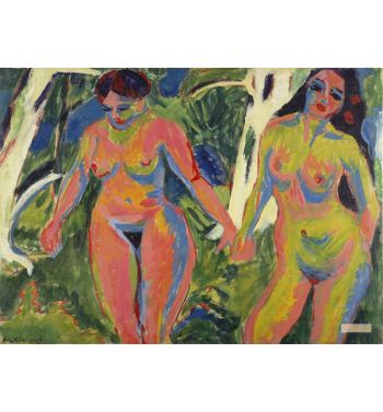 Two Nude Women In A Wood, 1909