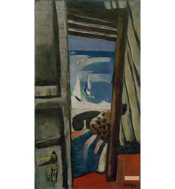 View Of The Sea, Red, Gray, Blue