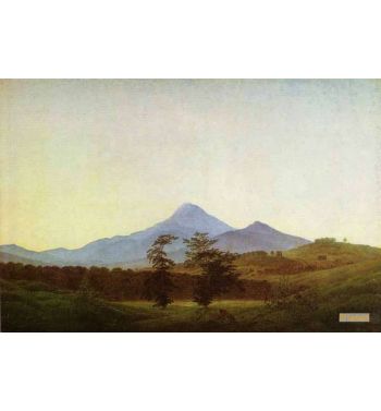 Bohemian Landscape Mountain Landscape The Two Trees