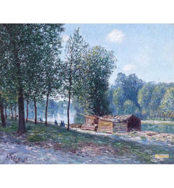 Cabins At The Bank Of Loing Morning Effect 1896