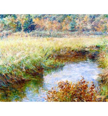 Meadow With Brook Medfield Massachusetts 1909