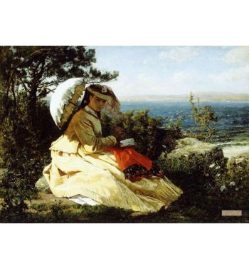 The Woman With The Parasol; Bay Of Douarnenez 1871