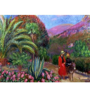 Woman With Child On A Donkey c1925