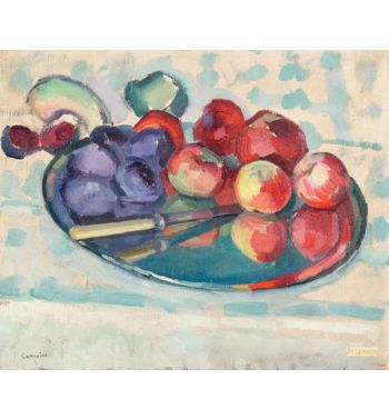 Figs And Apples On A Tray