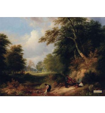 Workers Resting By The Fire